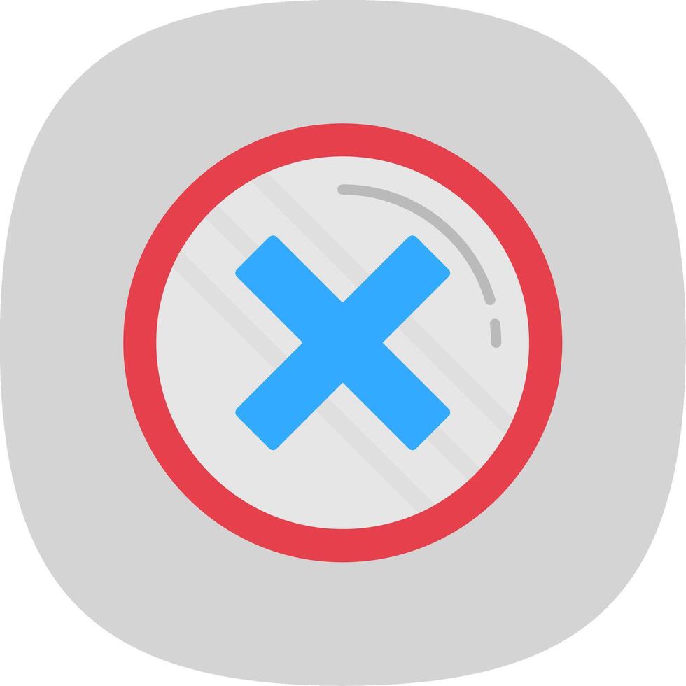 Cancel Flat Curve Icon vector