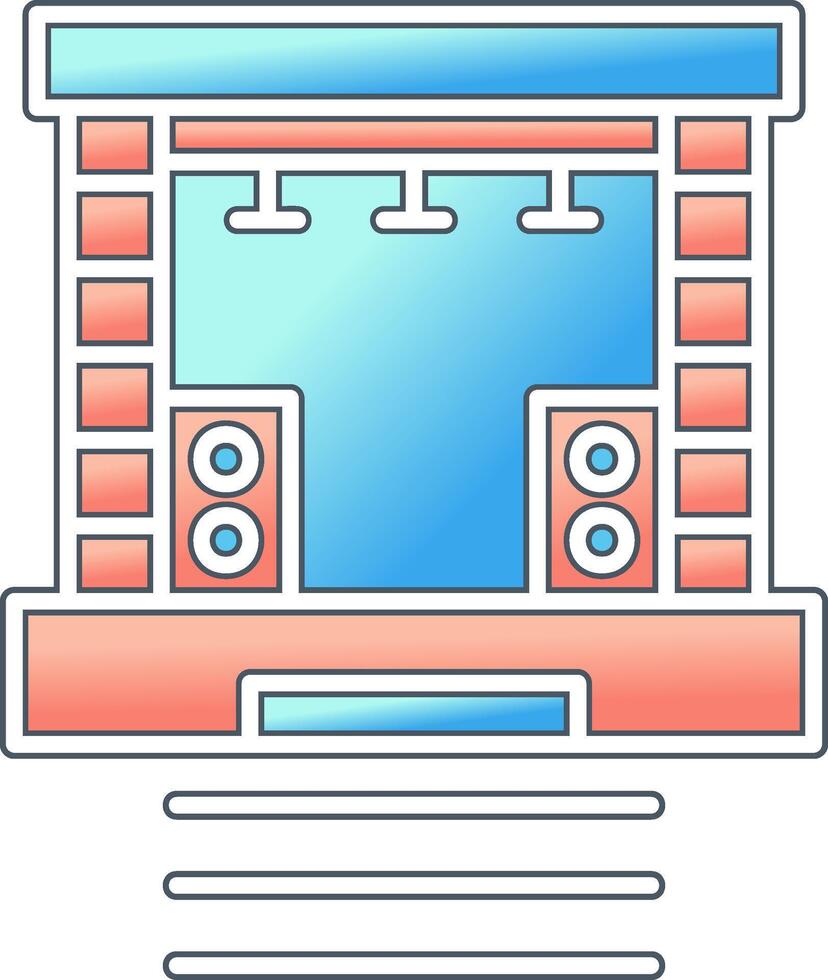 Stage Vector Icon