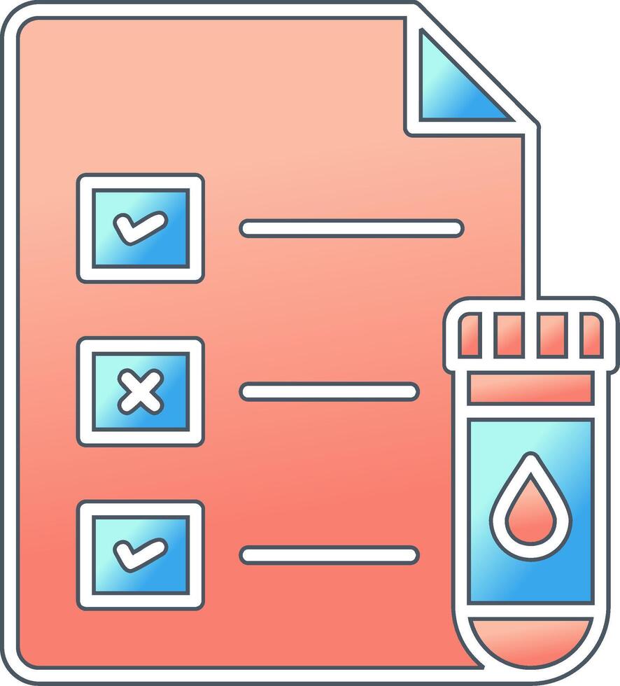 médico prueba reporte vector icono