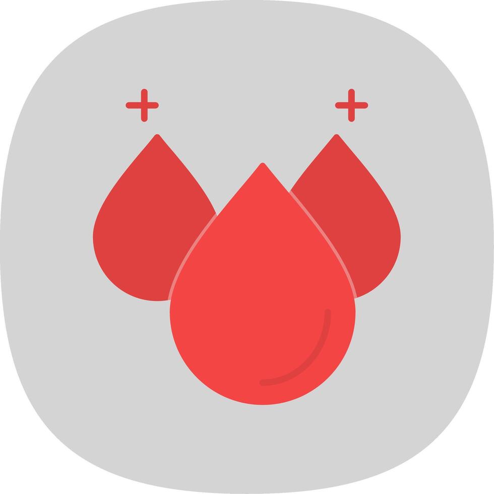 sangre plano curva icono vector