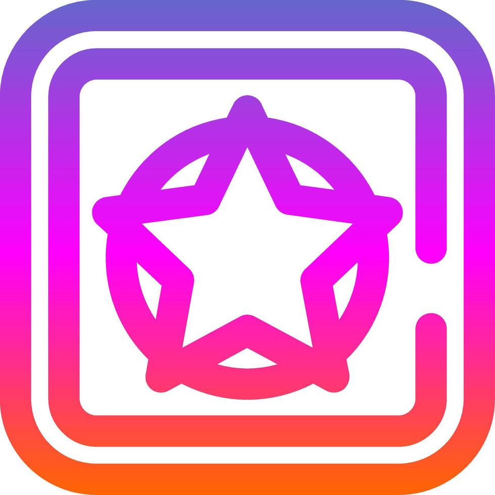 Star Line Gradient Icon vector