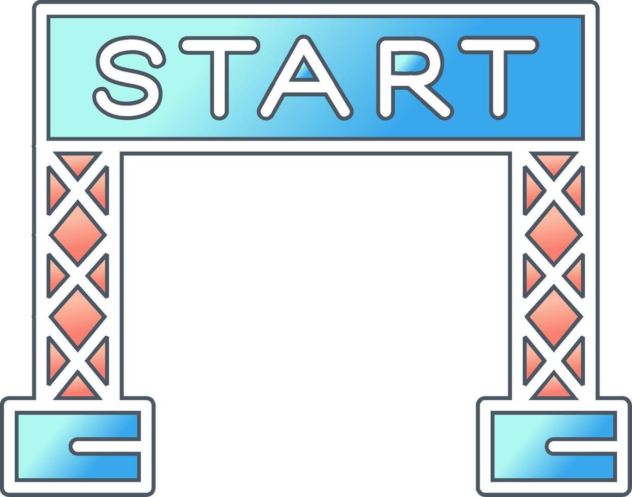 Start Line Vector Icon