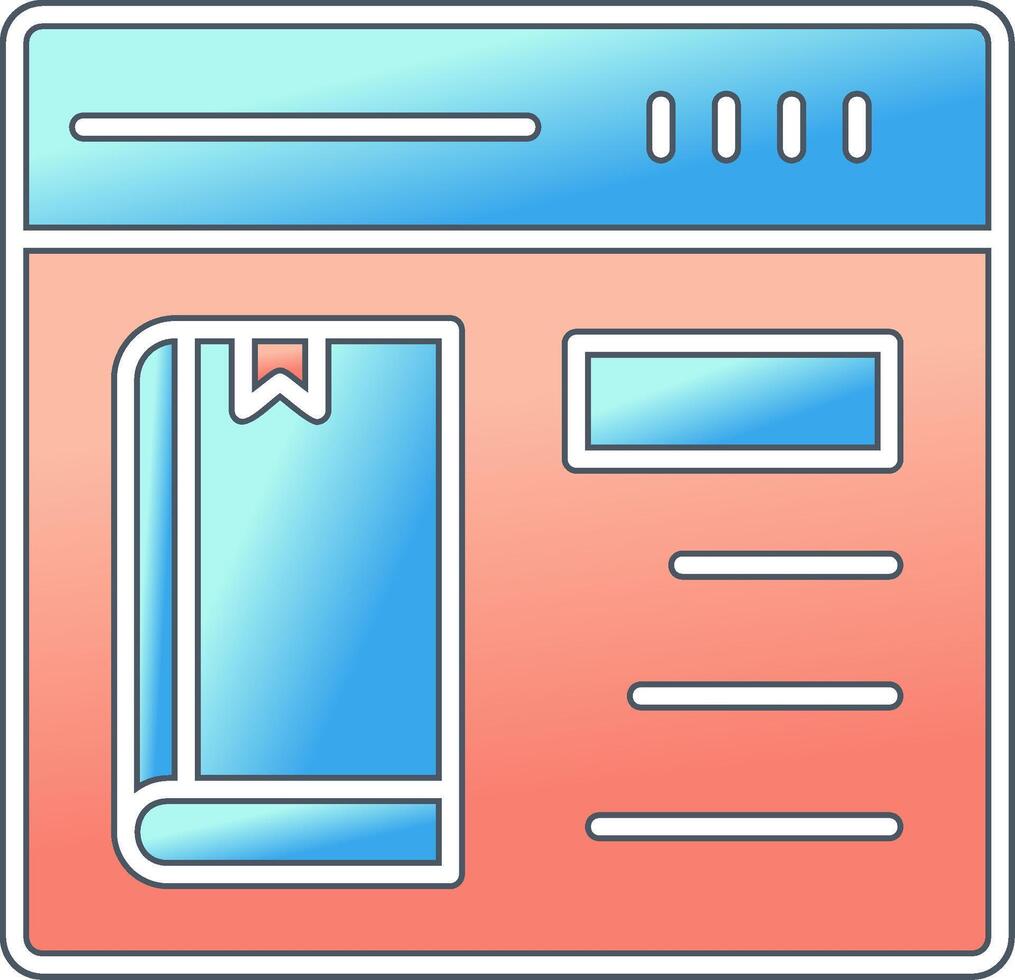 Online Book purchase Vector Icon