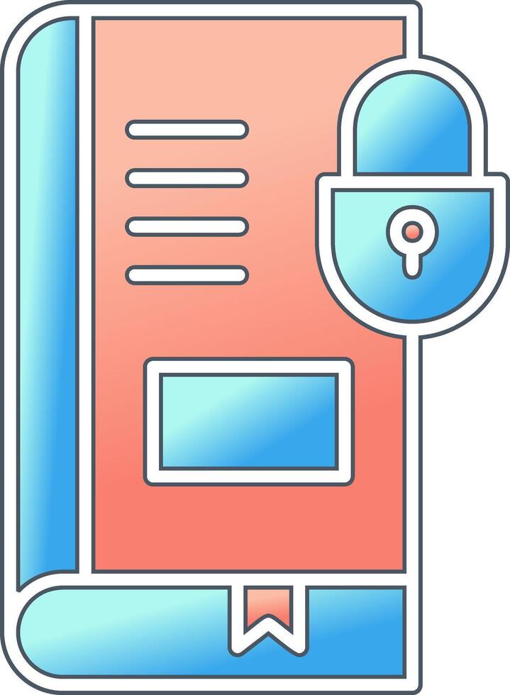 Secure Book Vector Icon