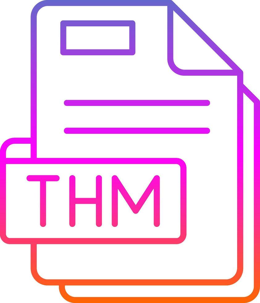 Thm Line Gradient Icon vector