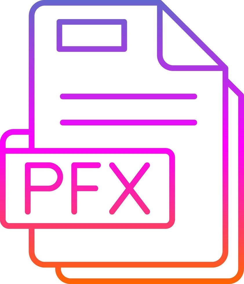 Pfx Line Gradient Icon vector