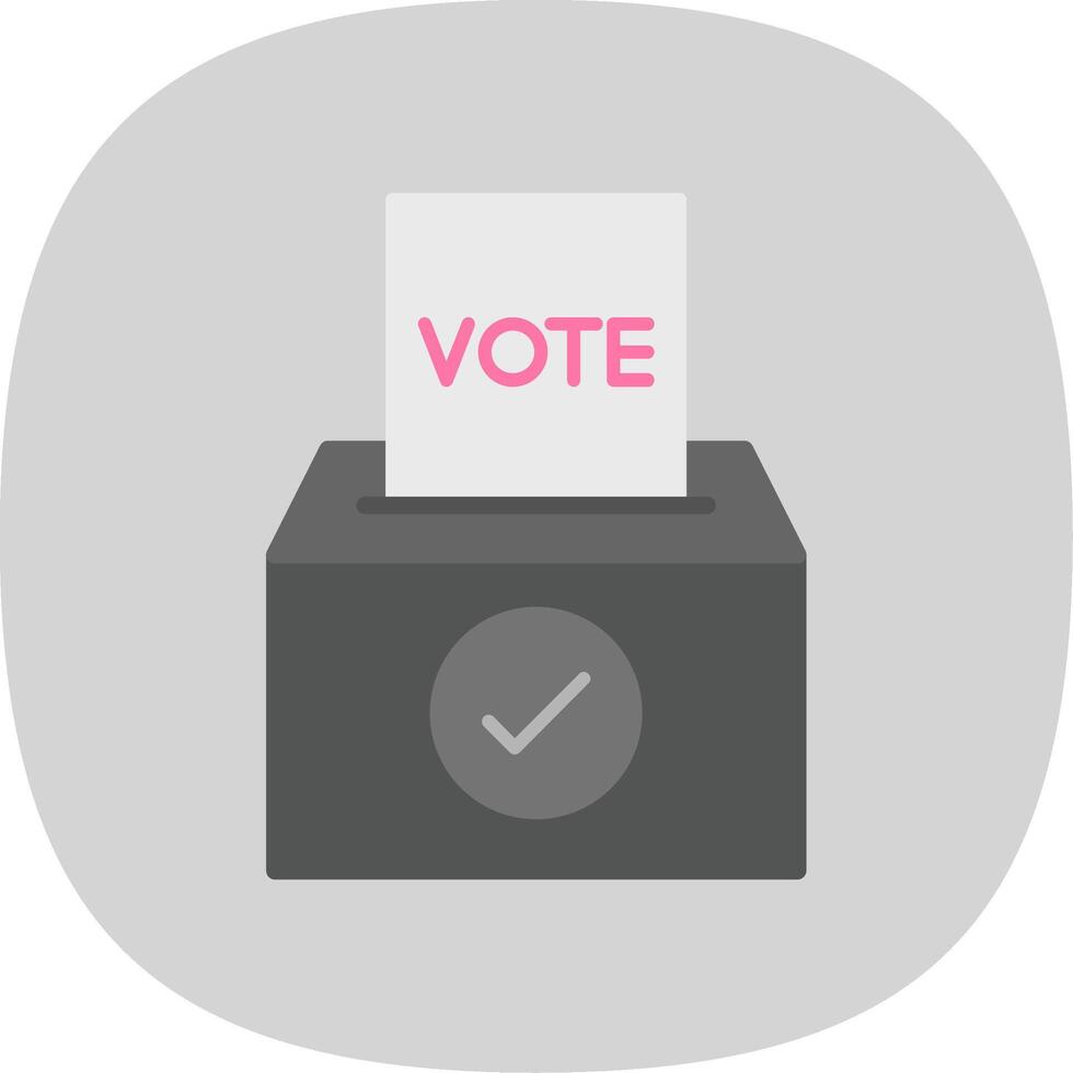 Vote Flat Curve Icon vector