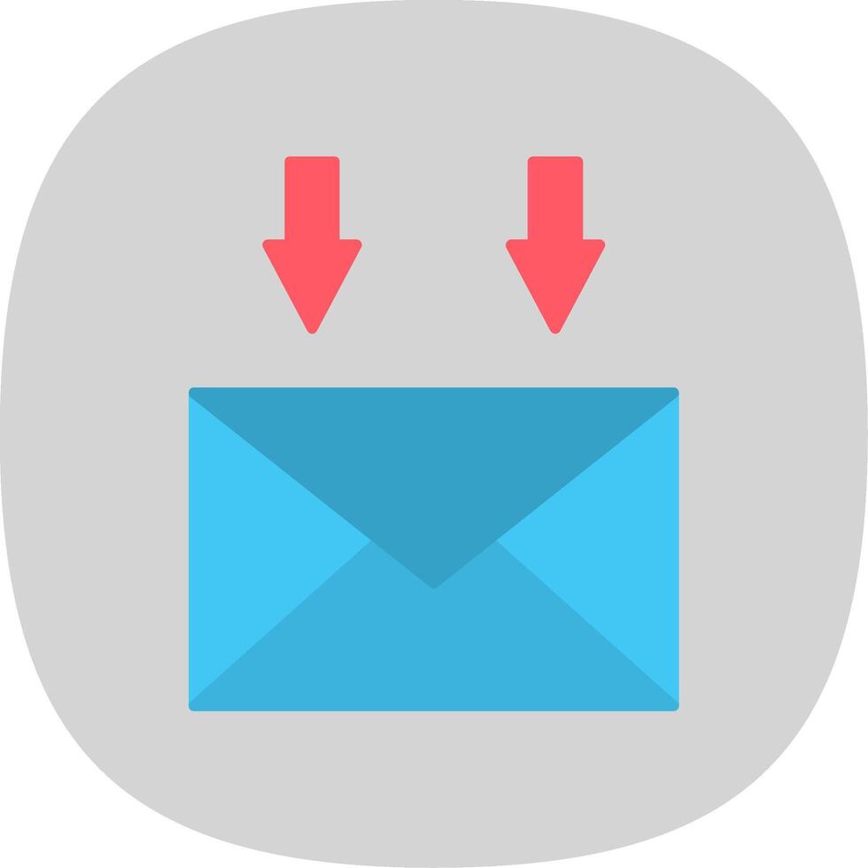 Mail Flat Curve Icon vector