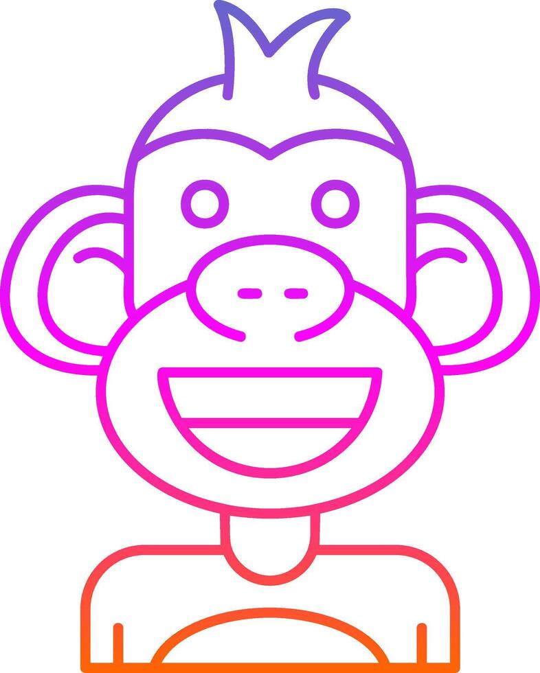 Smile Line Gradient Icon vector