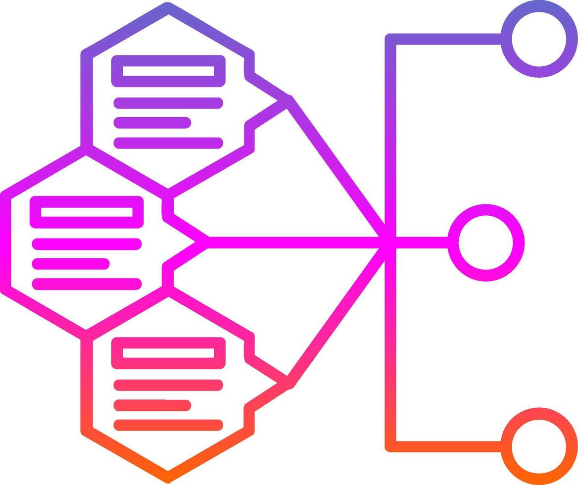 Index Line Gradient Icon vector