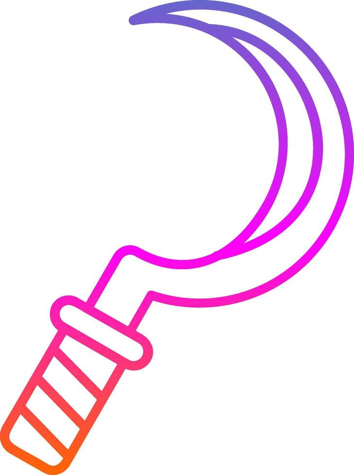 Sickle Line Gradient Icon vector