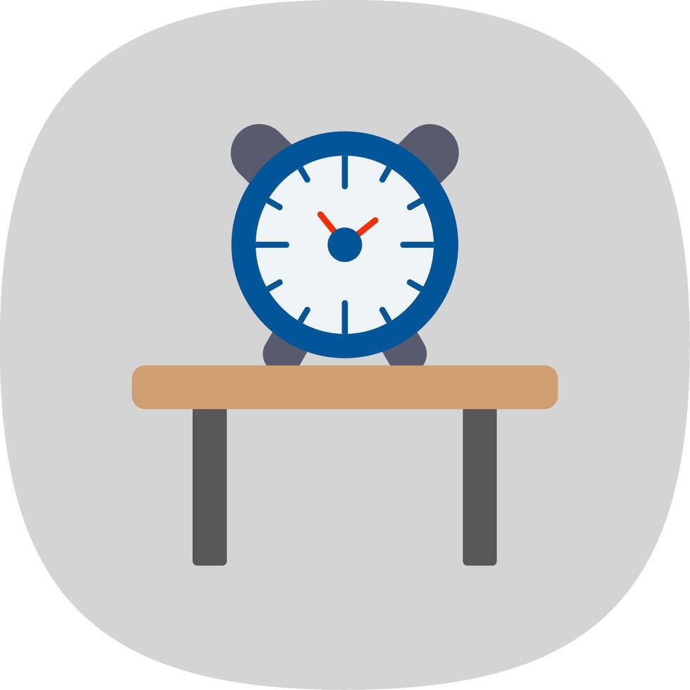 Table Watch Flat Curve Icon vector