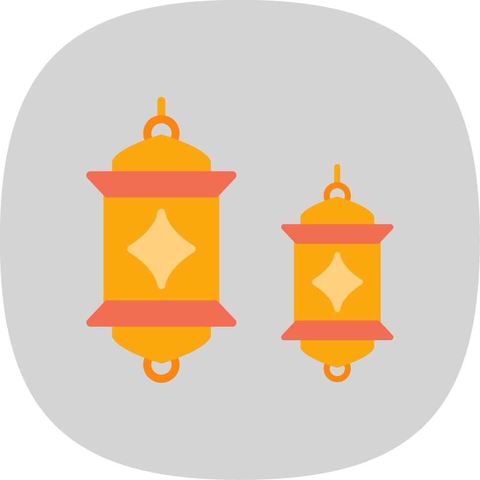 Lights Flat Curve Icon vector