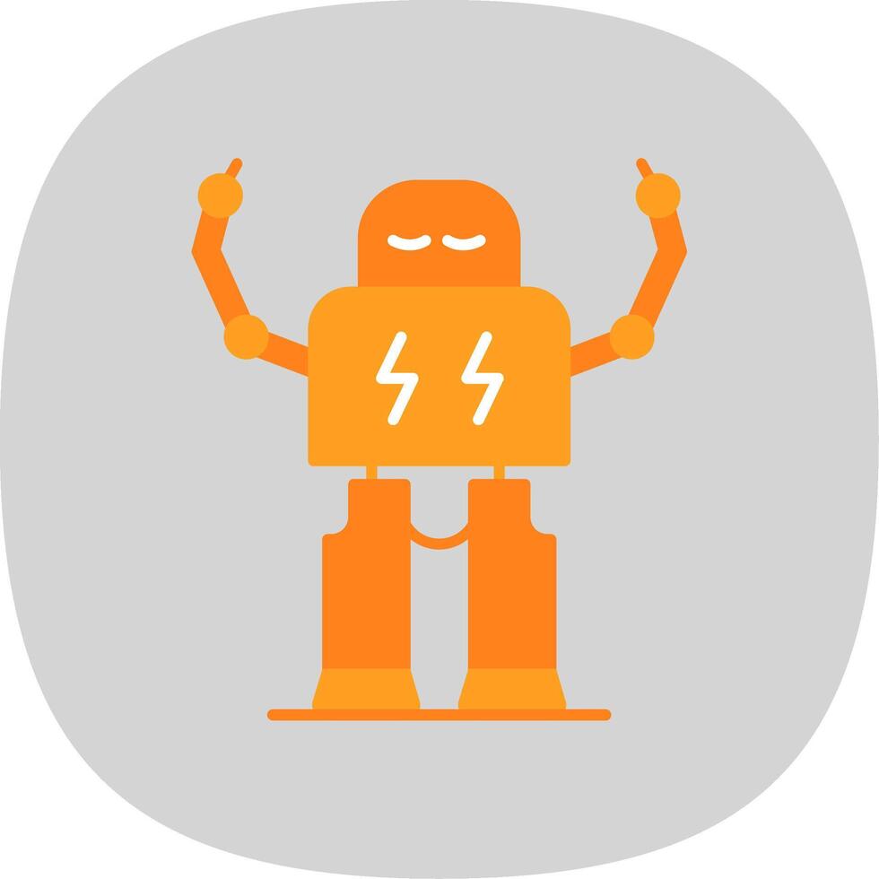 Robotics Flat Curve Icon vector