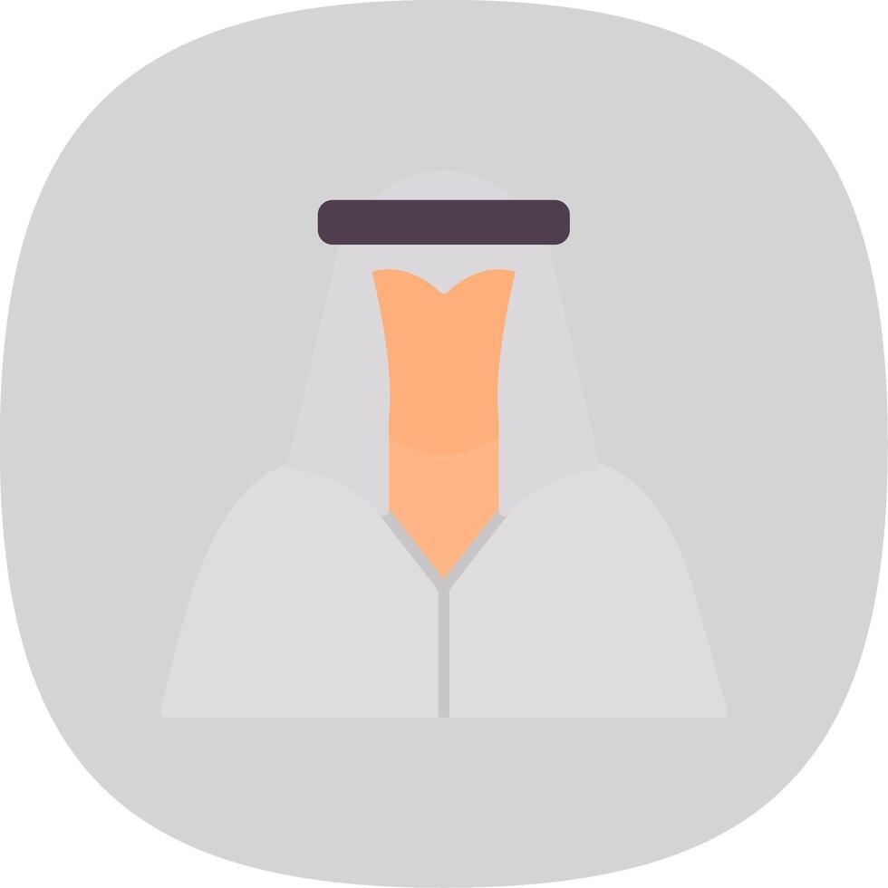Arabian Flat Curve Icon vector