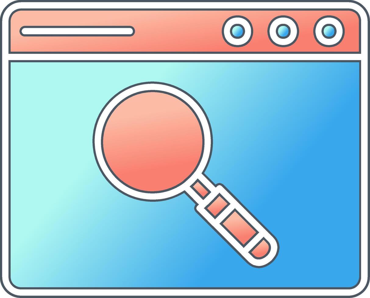 Browser Searching Vector Icon