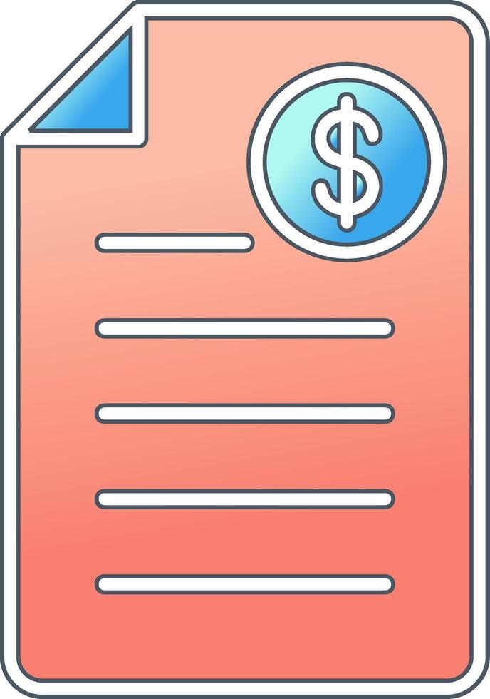 Shopping Invoice Vector Icon