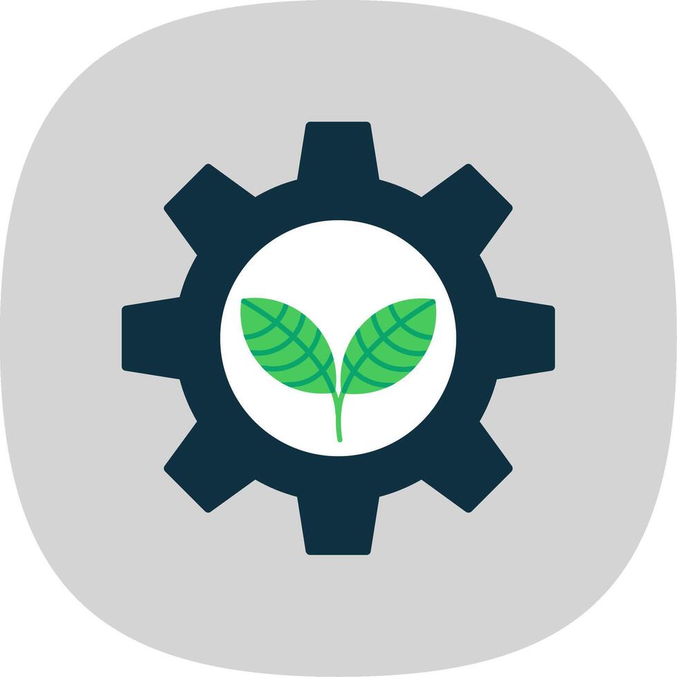 Ecology Flat Curve Icon vector