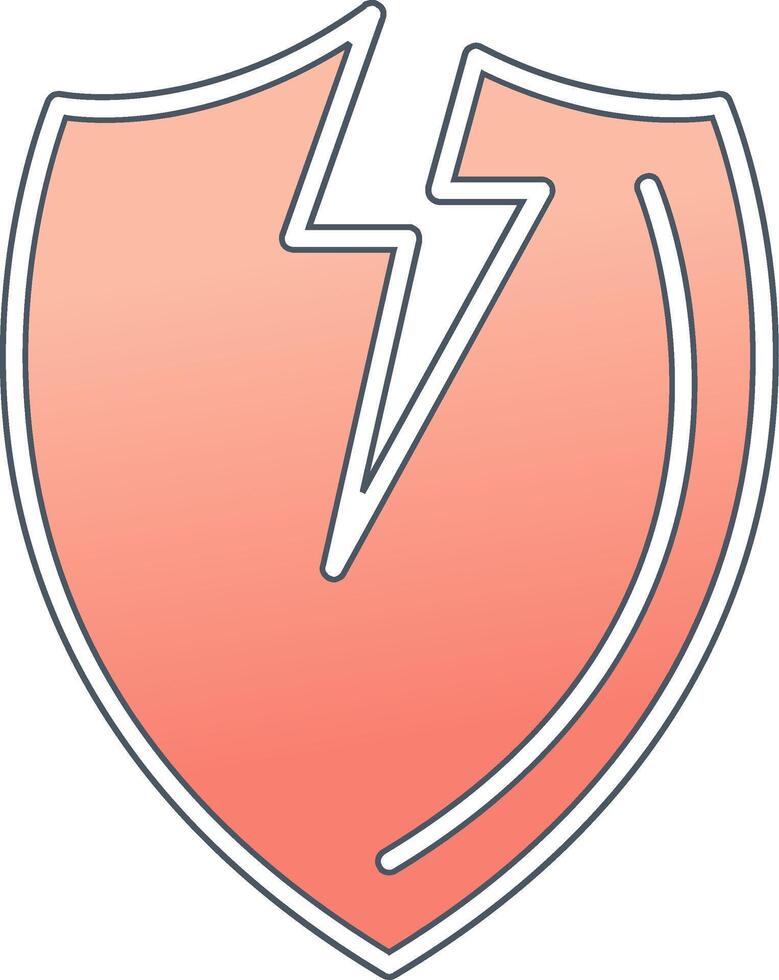 Broken Shield Vector Icon