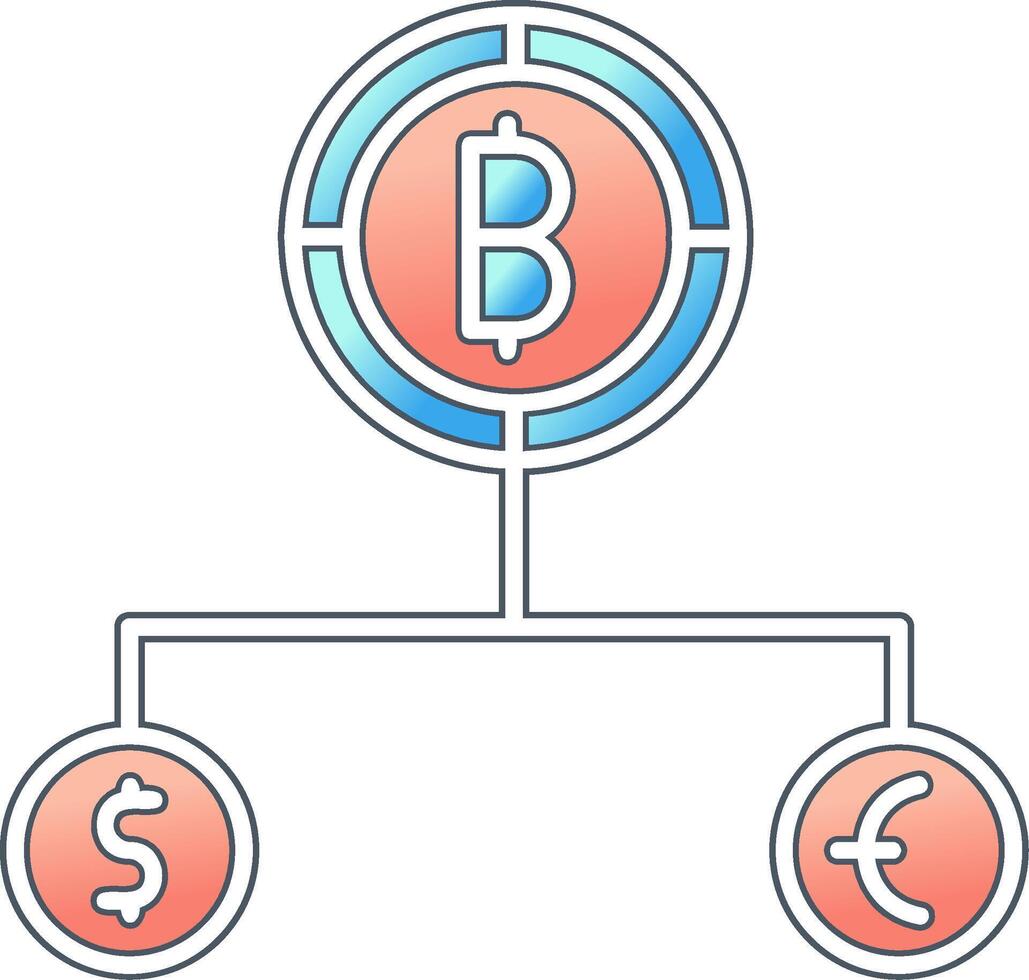 Divide Currency Vector Icon