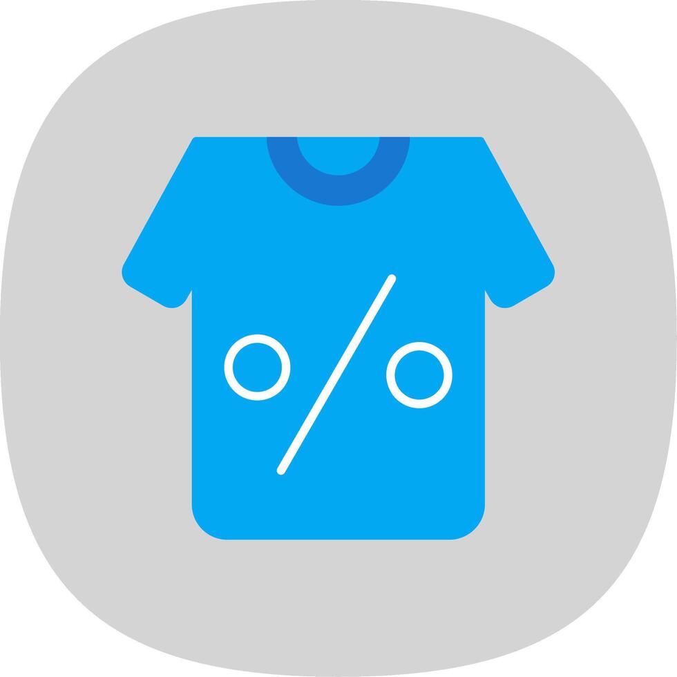 camiseta plano curva icono vector
