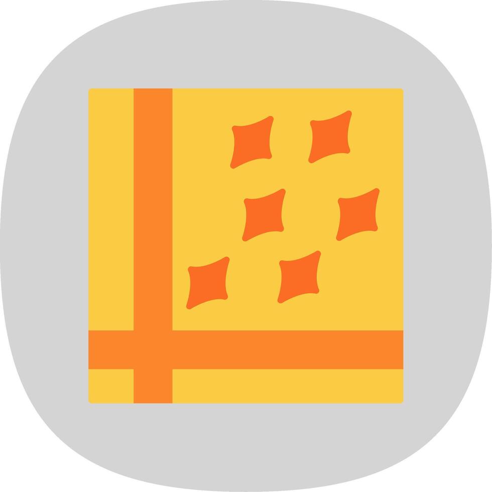 Handkerchief Flat Curve Icon vector
