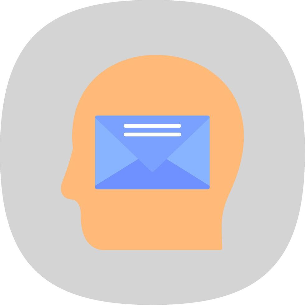 Email Flat Curve Icon vector