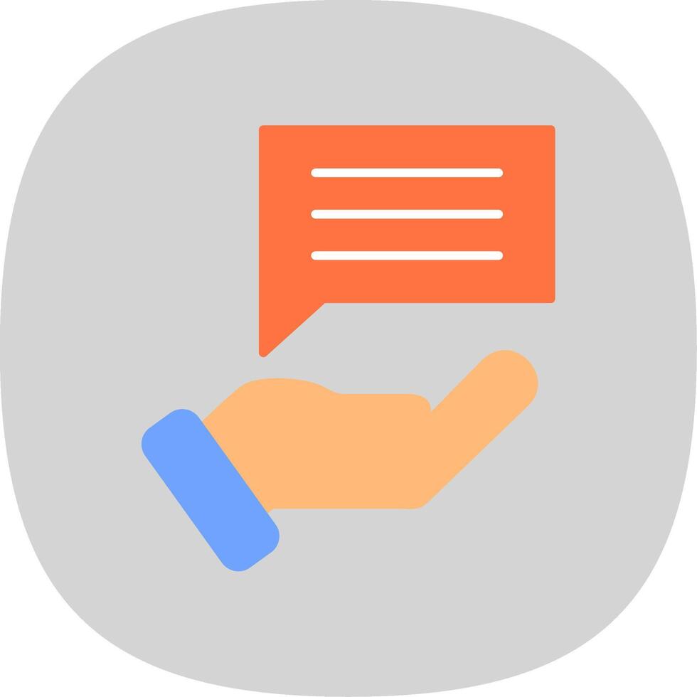 Feedback Flat Curve Icon vector