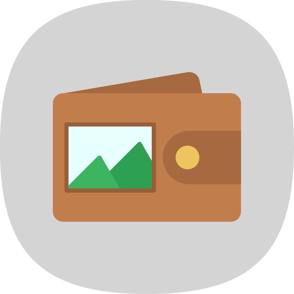 Wallet Flat Curve Icon vector