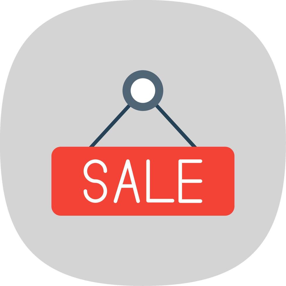 Sale Flat Curve Icon vector