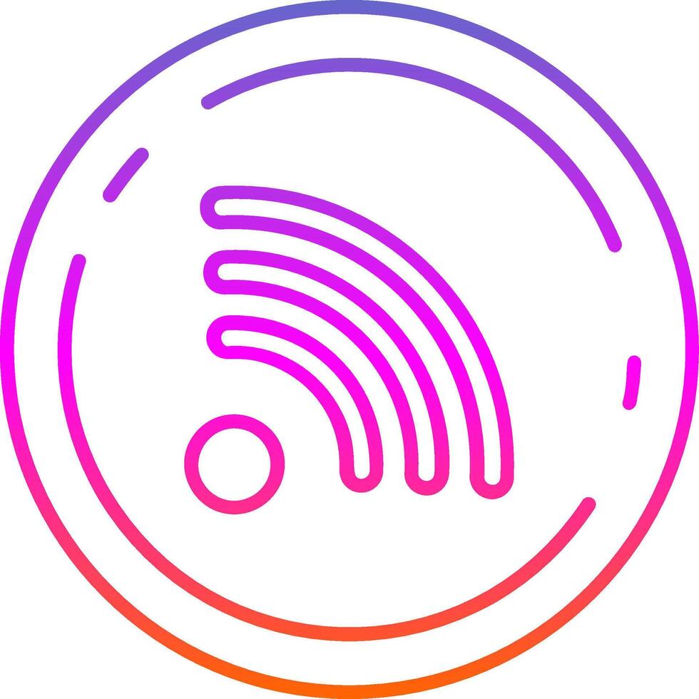 Rss Line Gradient Icon vector