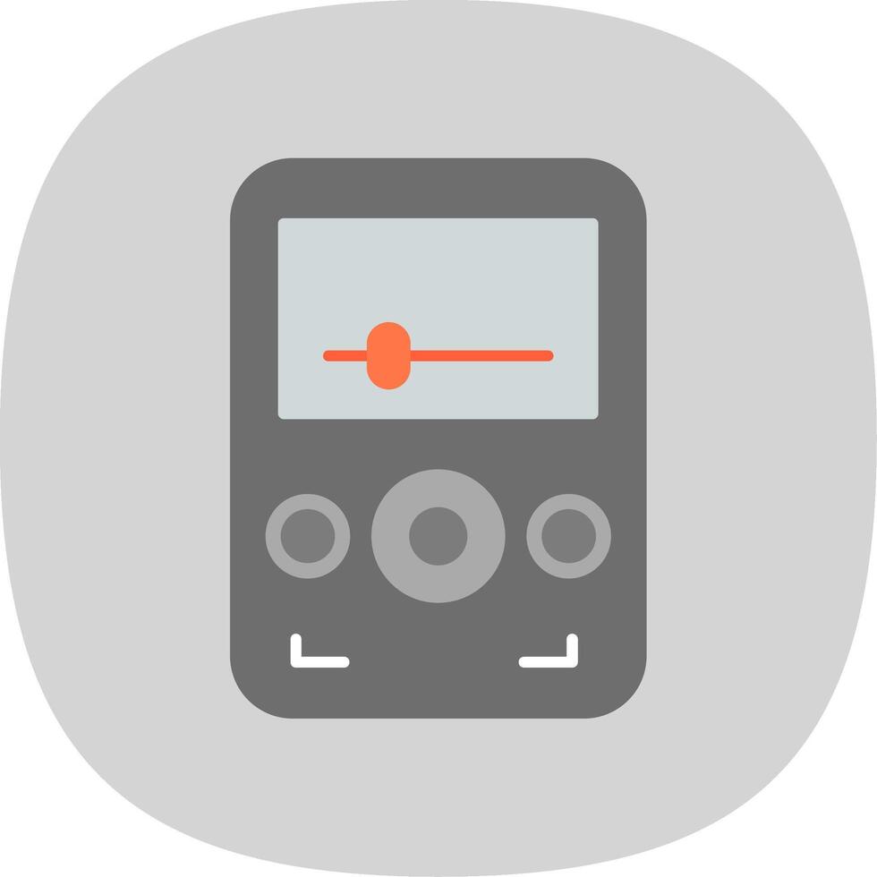 Audio Player Flat Curve Icon vector