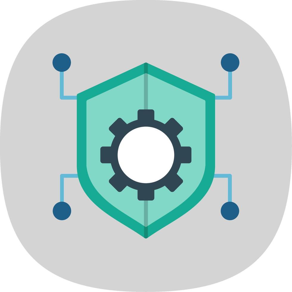 Security Flat Curve Icon vector