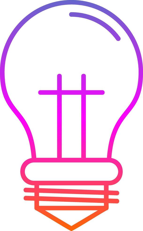 Bulb Line Gradient Icon vector