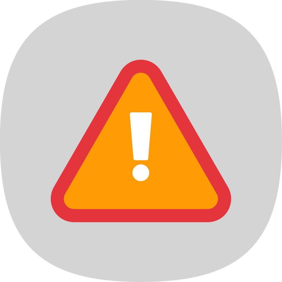 Alert Flat Curve Icon vector