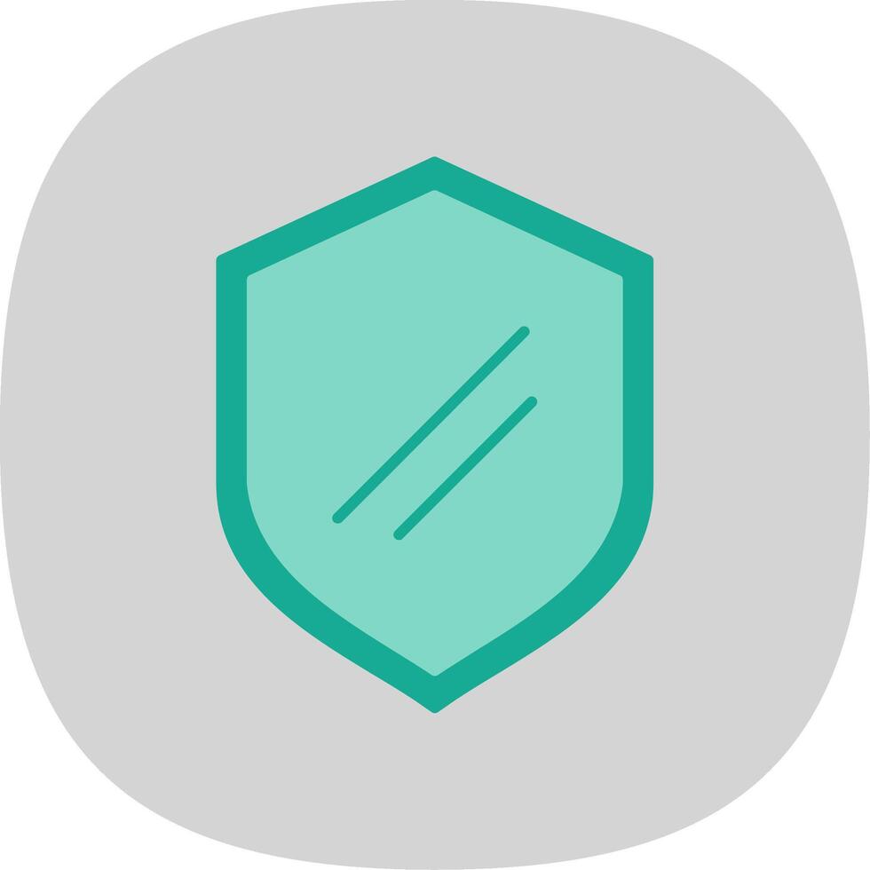 Shield Flat Curve Icon vector