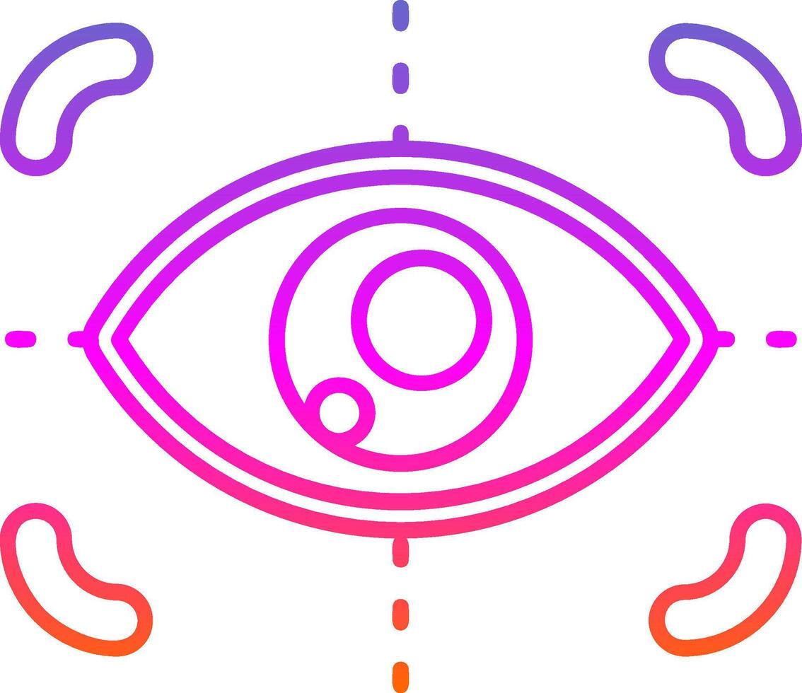 Focus Line Gradient Icon vector