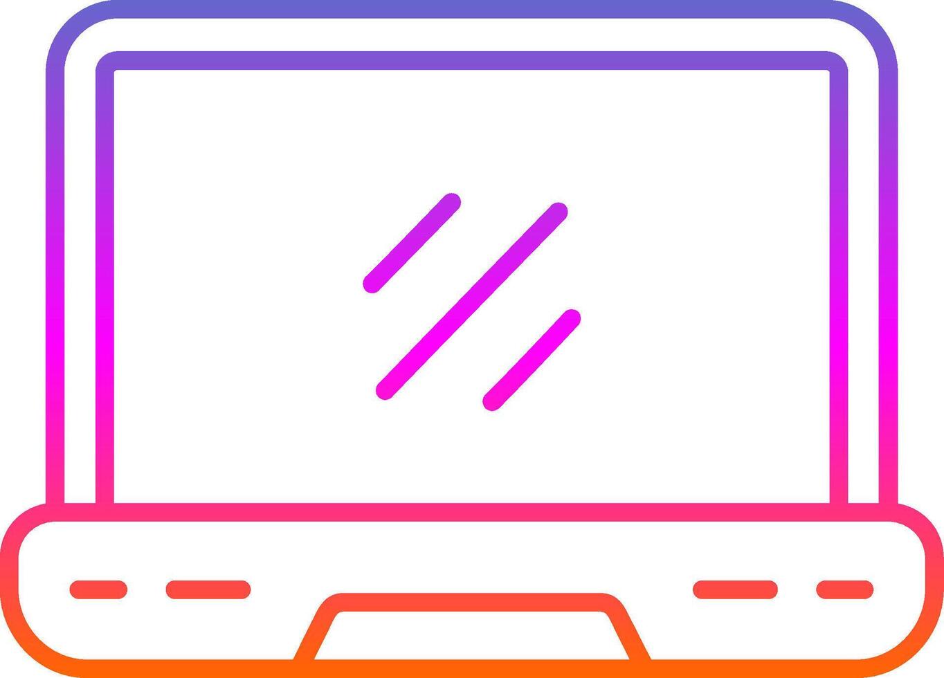 Laptop Line Gradient Icon vector