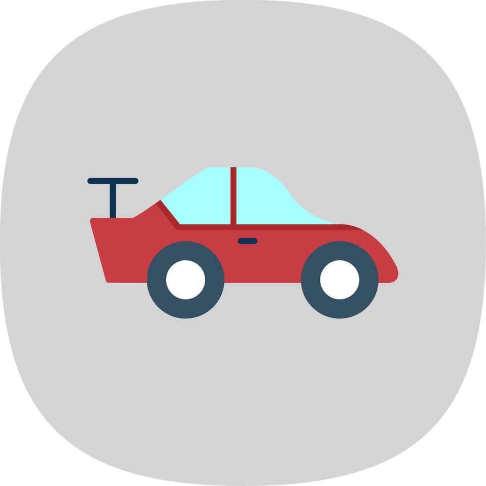 Car Flat Curve Icon vector