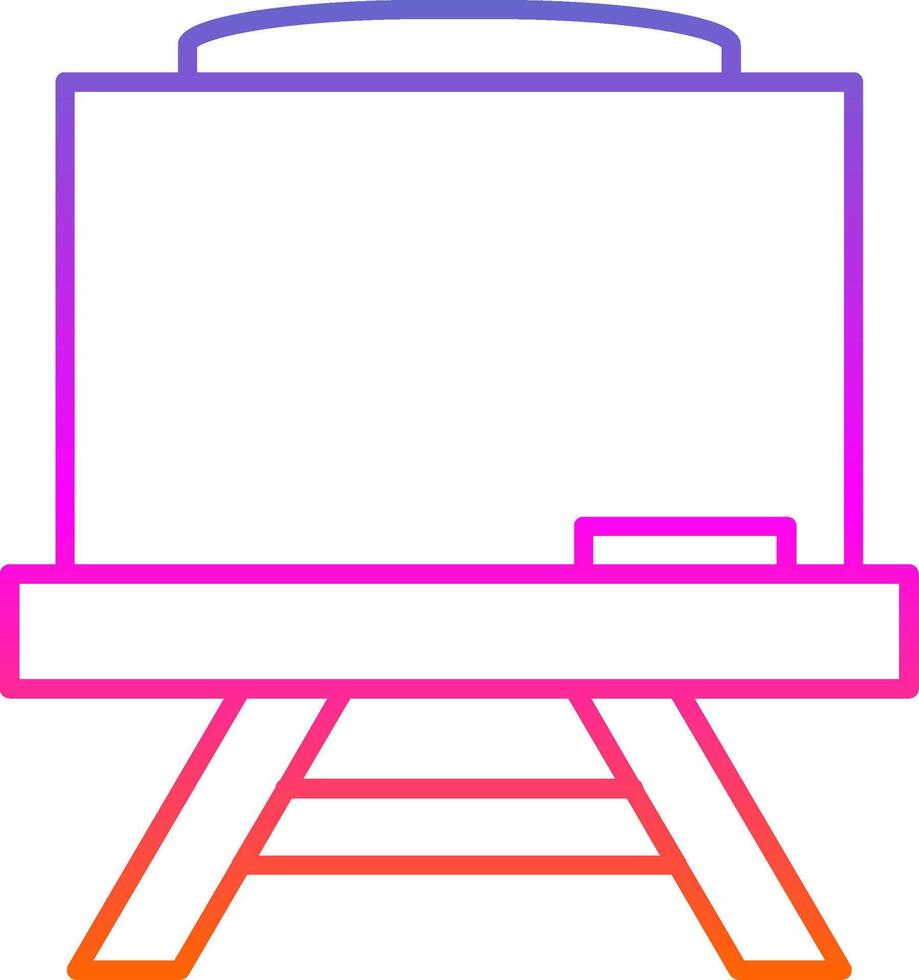 Chalkboard Line Gradient Icon vector
