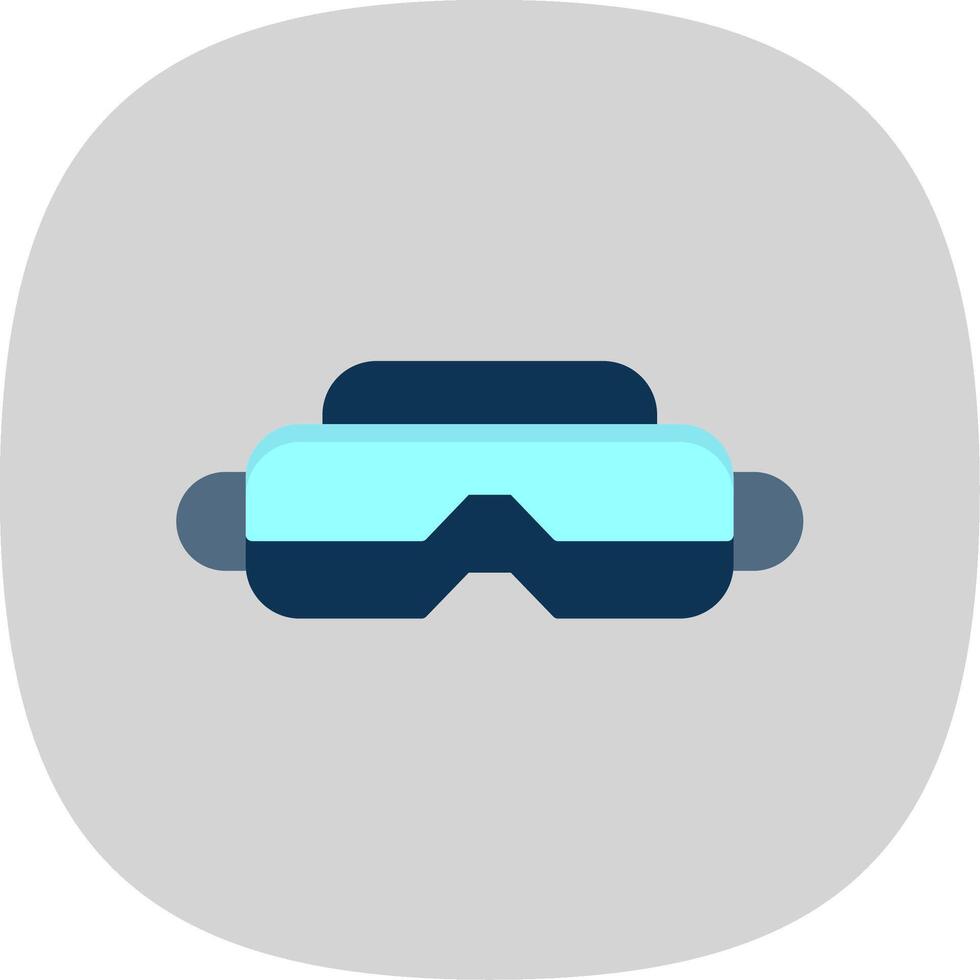 Vr Glasses Flat Curve Icon vector