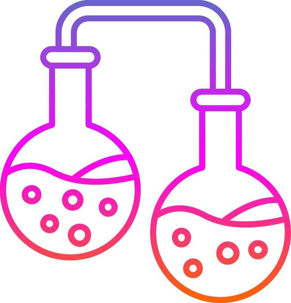 Experiment Line Gradient Icon vector