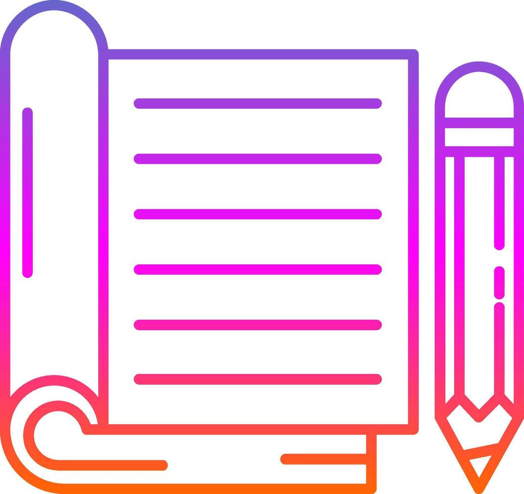 Notebook Line Gradient Icon vector