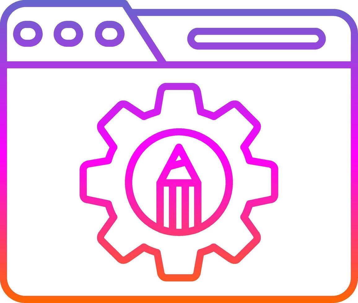 Settings Line Gradient Icon vector
