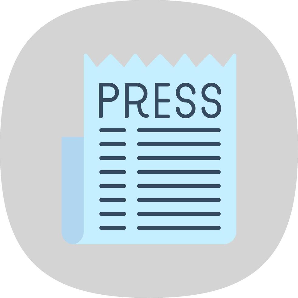 Press Release Flat Curve Icon vector