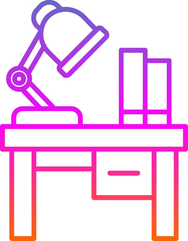Table lamp Line Gradient Icon vector