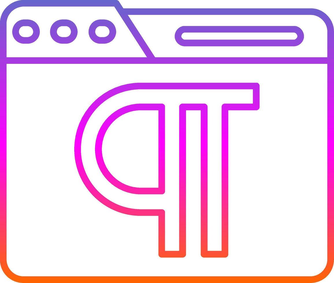 Paragraph Line Gradient Icon vector