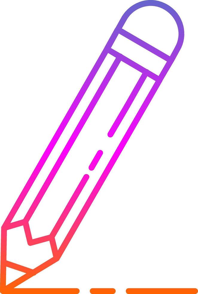 Pencil Line Gradient Icon vector