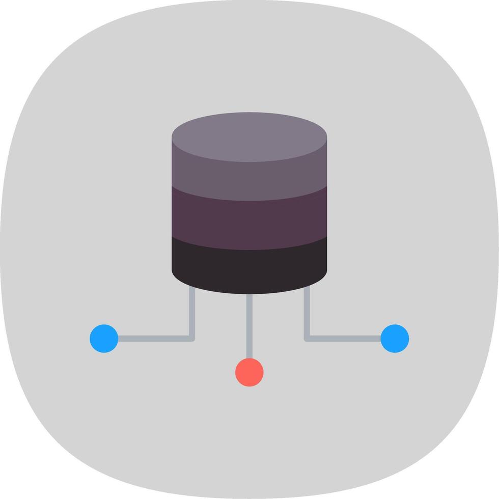 datos conexión plano curva icono vector