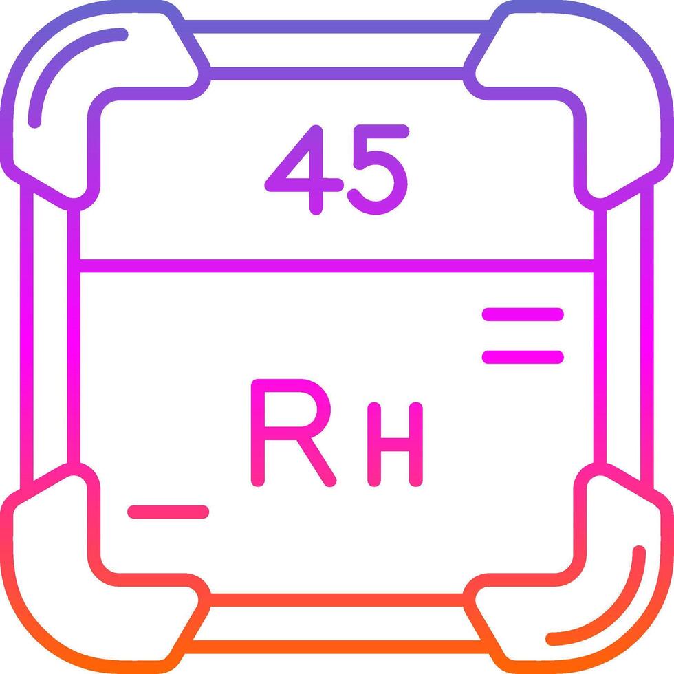 Rhodium Line Gradient Icon vector